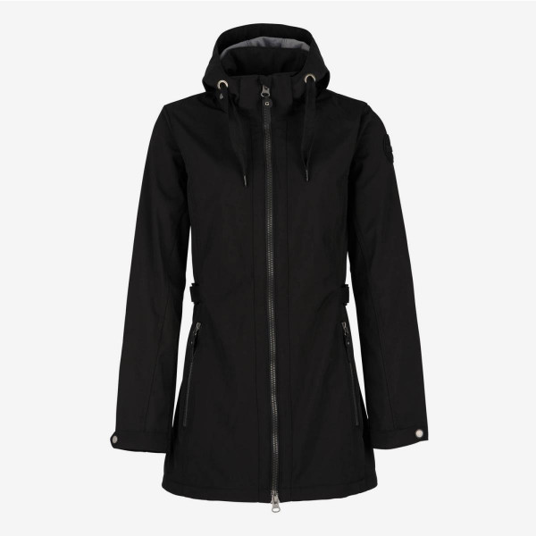 Horze Freya lange Damen Softshelljacke schwarz