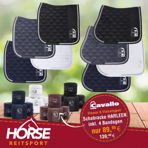 Cavallo HARLEEN Schabracke Dressur AKTION + 4 Bandagen