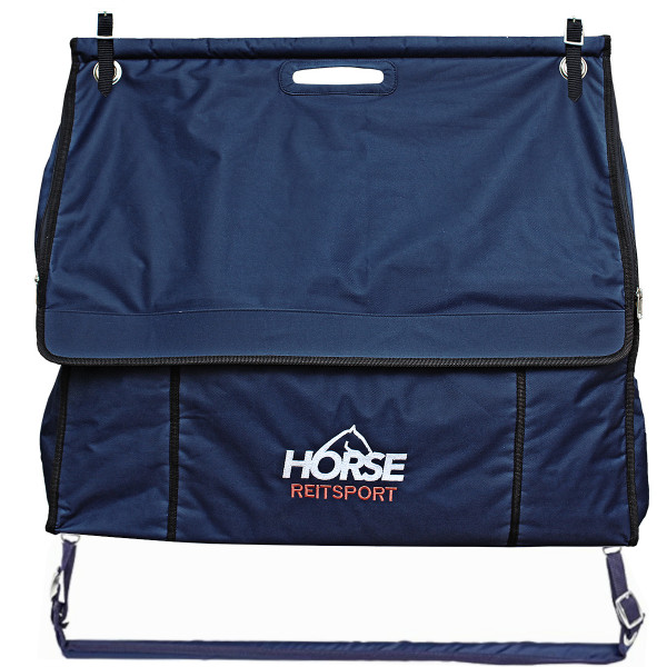 Horse Reitsport Boxentasche mit Trocknungsstange blau