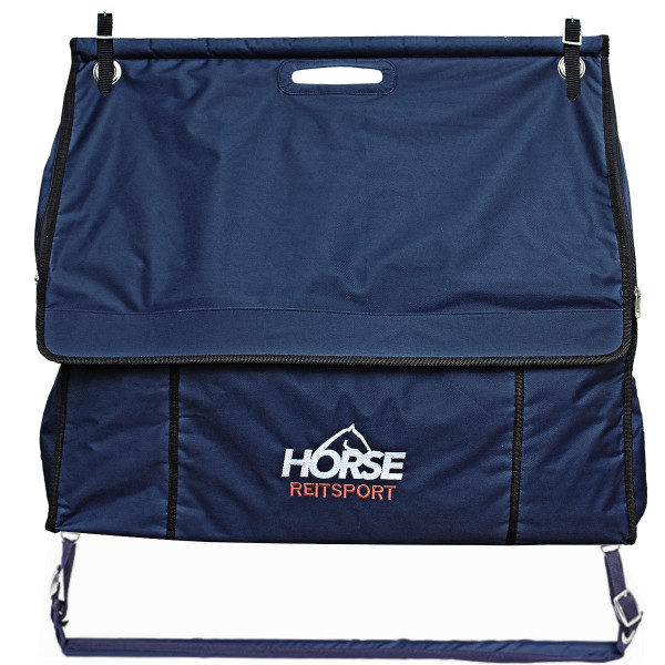 Horse Reitsport Boxentasche mit Trocknungsstange blau, Putzzeug, Pflegemittel und Putzzeug, Pferd