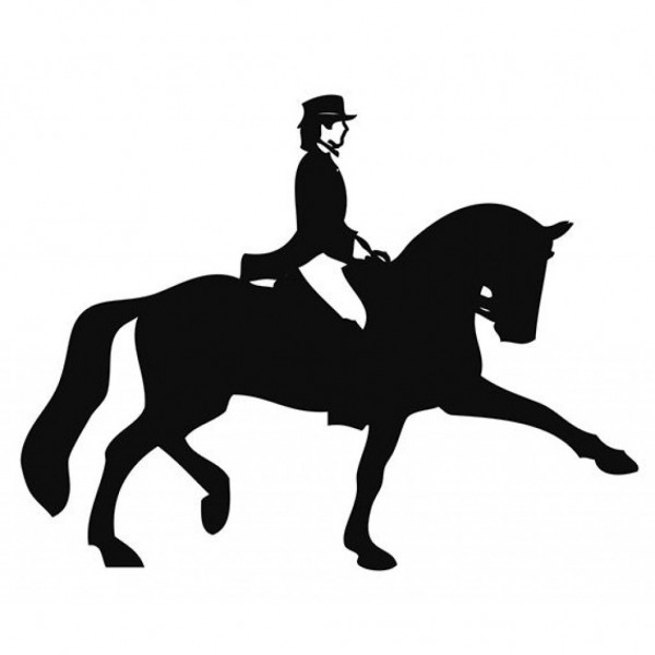 HKM Autoaufkleber Dressurreiter