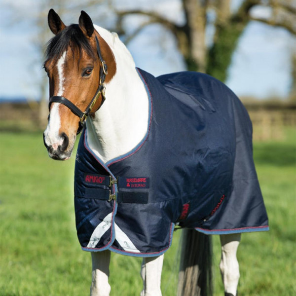 Horseware Amigo Bravo 12 250g Pony Turnout Navy/Red/Blue