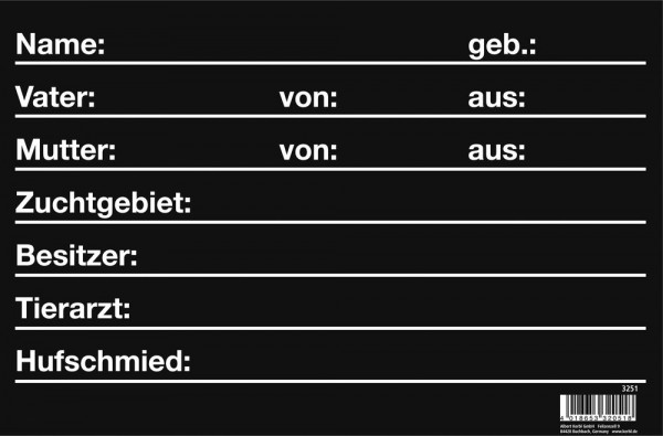 Kerbl Stalltafel Pferd