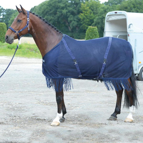 BUSSE Transport- Fliegendecke mit Fransen blau