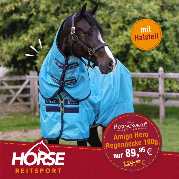 Horseware Amigo Hero Ripstop Plus (Lite 100g) - Delphinium Blue/Navy