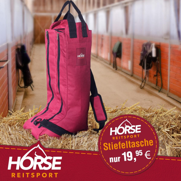 Horse Reitsport Stiefeltasche in bordeaux