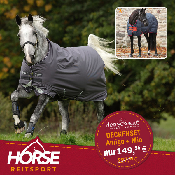 Horseware Set Amigo Bravo 12 Turnout 0g navy/white + Mio Insulator 150g