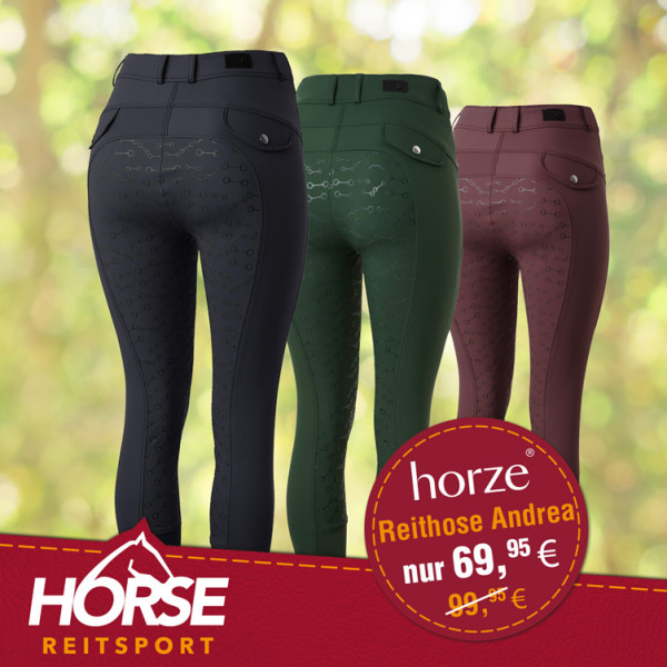 Horze Andrea Vollbesatzreithose mit hohem Bund, High Waist