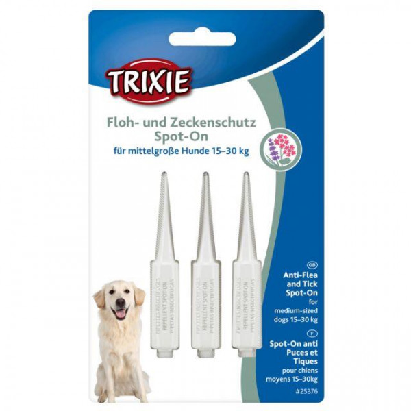 Trixie Floh- und Zeckenschutz Spot-On für mittelgroße Hunde 15-30kg