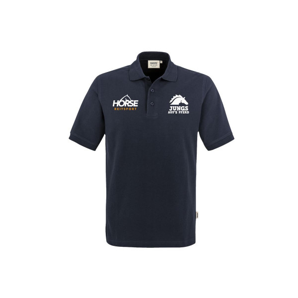 Jungs aufs Pferd Poloshirt Kids tinte